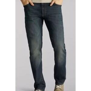 New Lee Men's Extreme Motion Straight Fit Tapered Leg Jeans Maverick 2015037 42